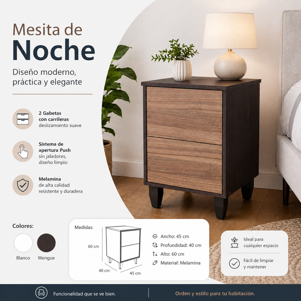 JISANOVA - MESITA DE NOCHE - LUNEA