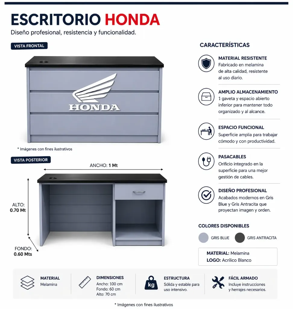 [A2525H] JISANOVA - ESCRITORIO PERSONAL AXIS - A2525H