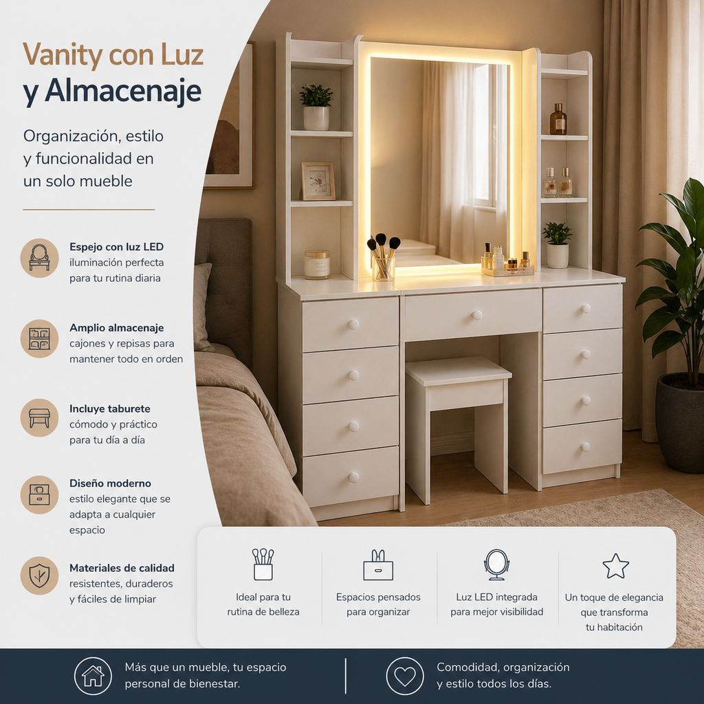 [SHI-0009-BA] JISANOVA - VANITY ESPEJO LED - IRIS